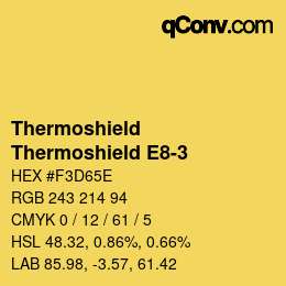 カラーコード: Thermoshield - Thermoshield E8-3 | qconv.com
