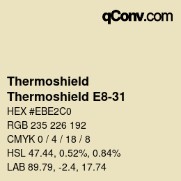 Farbcode: Thermoshield - Thermoshield E8-31 | qconv.com