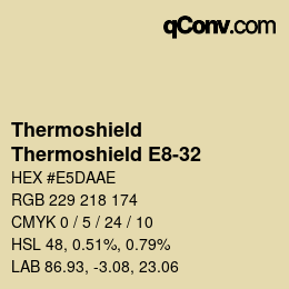 カラーコード: Thermoshield - Thermoshield E8-32 | qconv.com