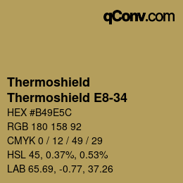 カラーコード: Thermoshield - Thermoshield E8-34 | qconv.com