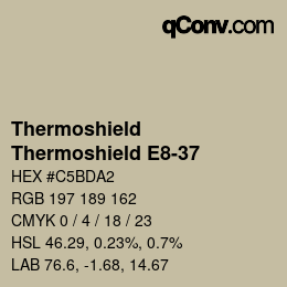 カラーコード: Thermoshield - Thermoshield E8-37 | qconv.com