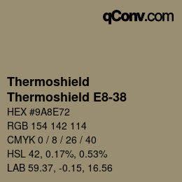 Color code: Thermoshield - Thermoshield E8-38 | qconv.com