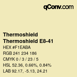 Color code: Thermoshield - Thermoshield E8-41 | qconv.com