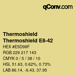 カラーコード: Thermoshield - Thermoshield E8-42 | qconv.com