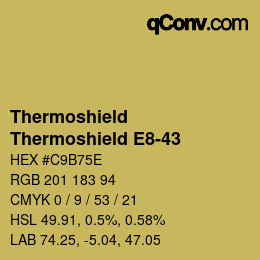 カラーコード: Thermoshield - Thermoshield E8-43 | qconv.com