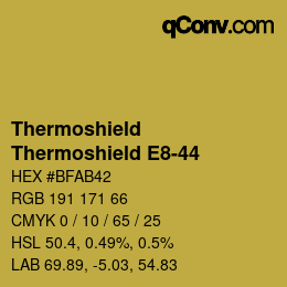 カラーコード: Thermoshield - Thermoshield E8-44 | qconv.com