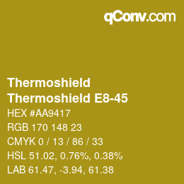 Código de color: Thermoshield - Thermoshield E8-45 | qconv.com