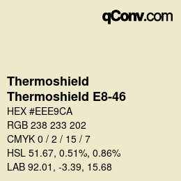 Color code: Thermoshield - Thermoshield E8-46 | qconv.com