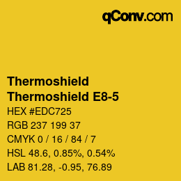Color code: Thermoshield - Thermoshield E8-5 | qconv.com