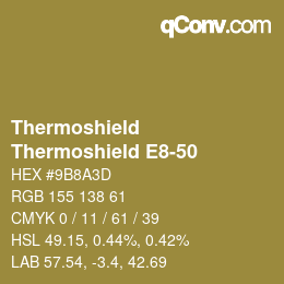 カラーコード: Thermoshield - Thermoshield E8-50 | qconv.com