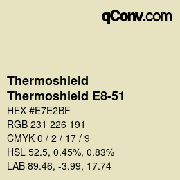 Código de color: Thermoshield - Thermoshield E8-51 | qconv.com