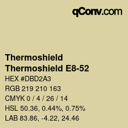 Color code: Thermoshield - Thermoshield E8-52 | qconv.com