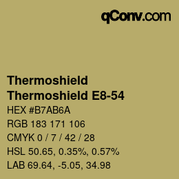 カラーコード: Thermoshield - Thermoshield E8-54 | qconv.com