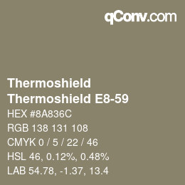 カラーコード: Thermoshield - Thermoshield E8-59 | qconv.com