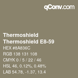 Code couleur: Thermoshield - Thermoshield E8-59 | qconv.com