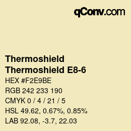 Color code: Thermoshield - Thermoshield E8-6 | qconv.com