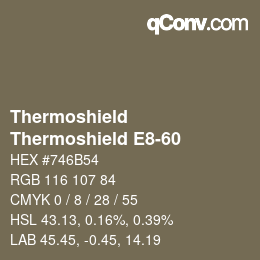 Color code: Thermoshield - Thermoshield E8-60 | qconv.com