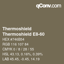 Color code: Thermoshield - Thermoshield E8-60 | qconv.com