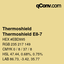 カラーコード: Thermoshield - Thermoshield E8-7 | qconv.com