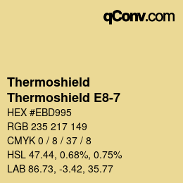 Color code: Thermoshield - Thermoshield E8-7 | qconv.com