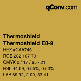 カラーコード: Thermoshield - Thermoshield E8-9 | qconv.com