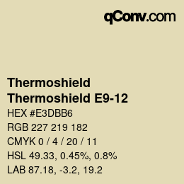 Código de color: Thermoshield - Thermoshield E9-12 | qconv.com