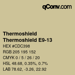 Color code: Thermoshield - Thermoshield E9-13 | qconv.com