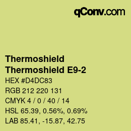 Color code: Thermoshield - Thermoshield E9-2 | qconv.com