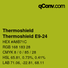 Color code: Thermoshield - Thermoshield E9-24 | qconv.com