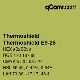 Color code: Thermoshield - Thermoshield E9-28 | qconv.com