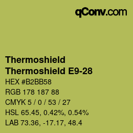 カラーコード: Thermoshield - Thermoshield E9-28 | qconv.com