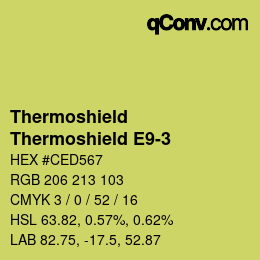 Color code: Thermoshield - Thermoshield E9-3 | qconv.com