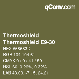 カラーコード: Thermoshield - Thermoshield E9-30 | qconv.com