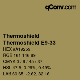 Farbcode: Thermoshield - Thermoshield E9-33 | qconv.com