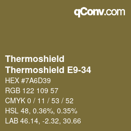 Farbcode: Thermoshield - Thermoshield E9-34 | qconv.com