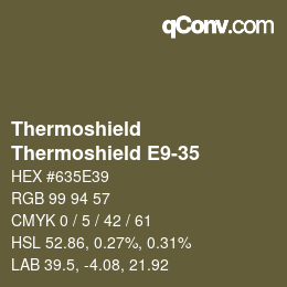 Color code: Thermoshield - Thermoshield E9-35 | qconv.com