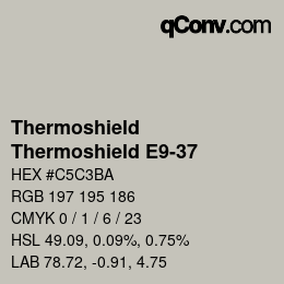 カラーコード: Thermoshield - Thermoshield E9-37 | qconv.com