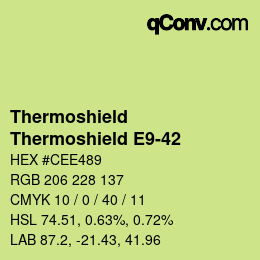 Farbcode: Thermoshield - Thermoshield E9-42 | qconv.com