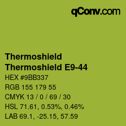 カラーコード: Thermoshield - Thermoshield E9-44 | qconv.com