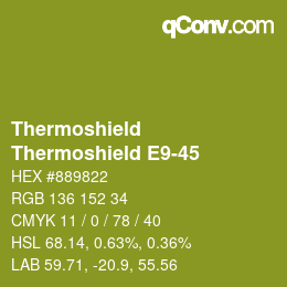 カラーコード: Thermoshield - Thermoshield E9-45 | qconv.com