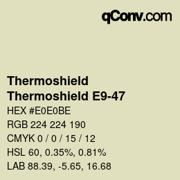 Farbcode: Thermoshield - Thermoshield E9-47 | qconv.com