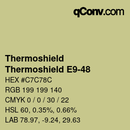 Farbcode: Thermoshield - Thermoshield E9-48 | qconv.com