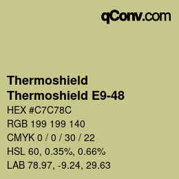 Color code: Thermoshield - Thermoshield E9-48 | qconv.com