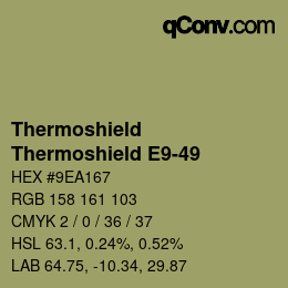 Color code: Thermoshield - Thermoshield E9-49 | qconv.com