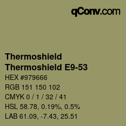 Color code: Thermoshield - Thermoshield E9-53 | qconv.com