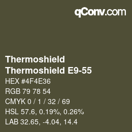 カラーコード: Thermoshield - Thermoshield E9-55 | qconv.com