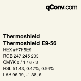 Color code: Thermoshield - Thermoshield E9-56 | qconv.com