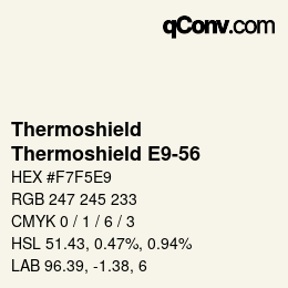 颜色代码: Thermoshield - Thermoshield E9-56 | qconv.com