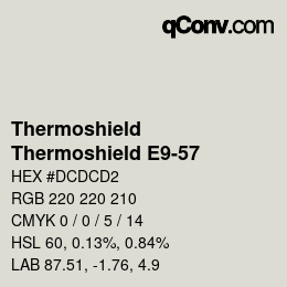 Código de color: Thermoshield - Thermoshield E9-57 | qconv.com