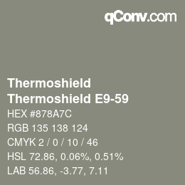 カラーコード: Thermoshield - Thermoshield E9-59 | qconv.com
